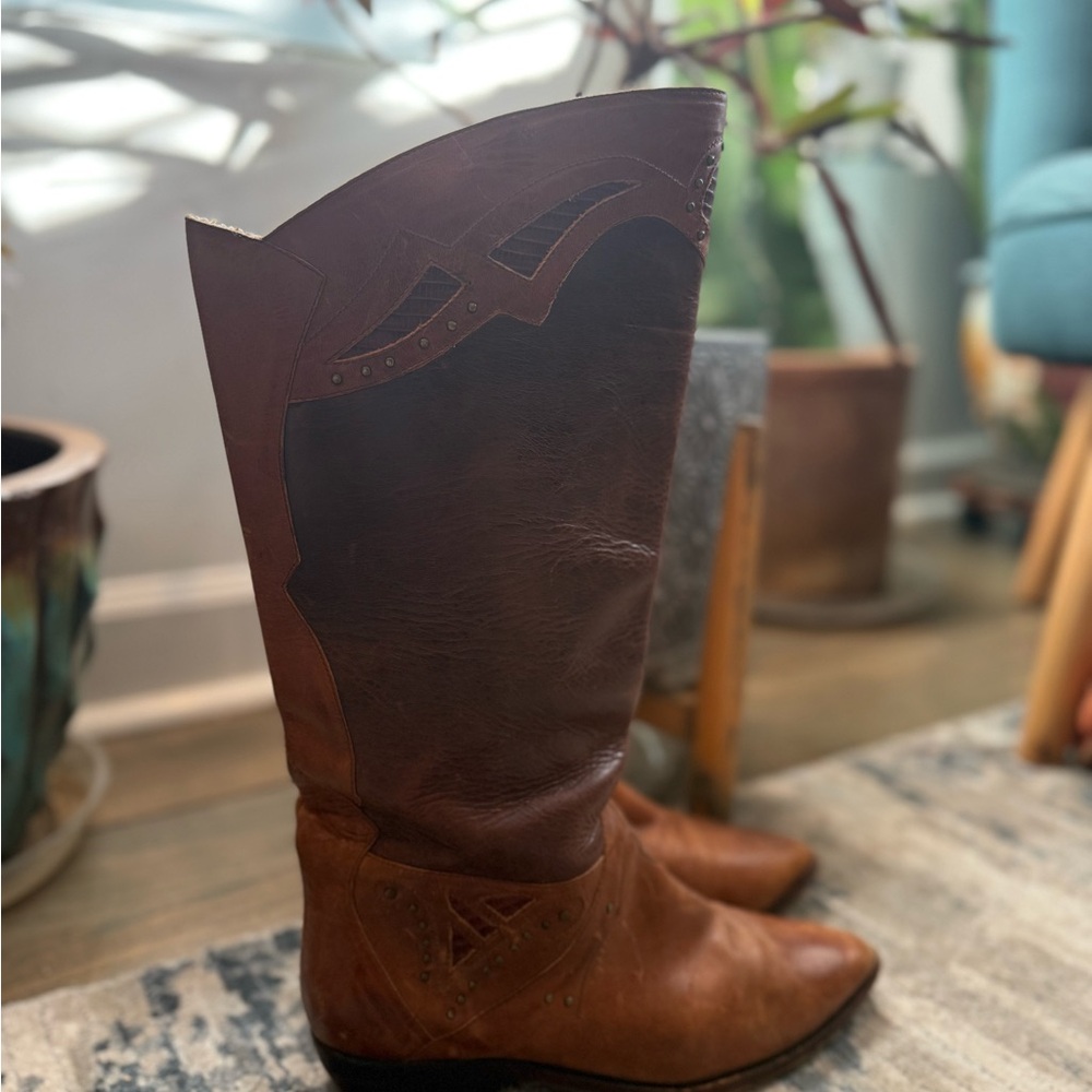 Vintage 1970’s Circle S Brown Leather Western Boots - Picture 2 of 10